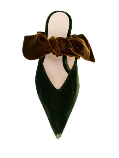 Shop Gia Couture Bow In Green