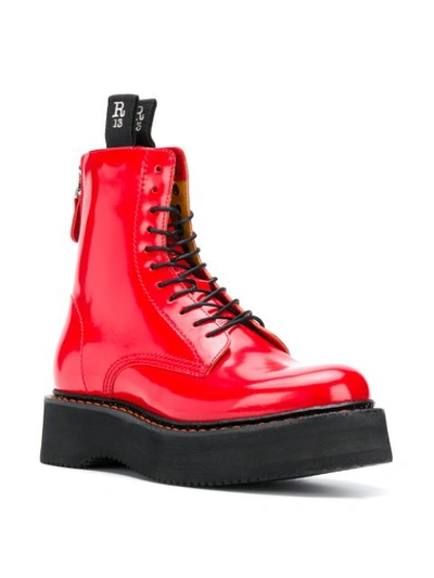 Shop R13 Platform Ankle Boots - Red