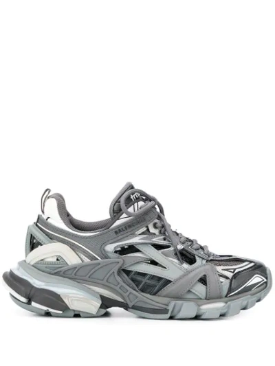 Shop Balenciaga Track.2 Open Sneakers In Grey