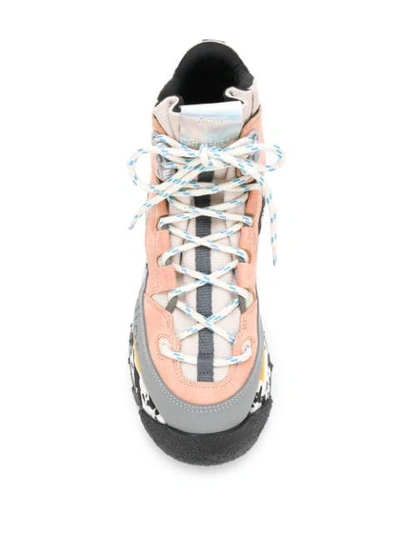 Shop Acne Studios 90s Inspired Outdoor Hi-top Sneakers In Pink