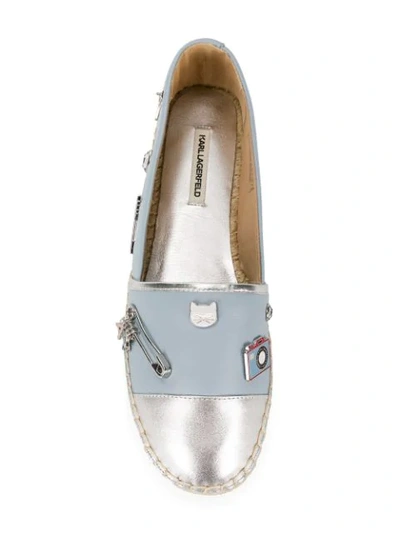 Shop Karl Lagerfeld Pin Detail Espadrilles