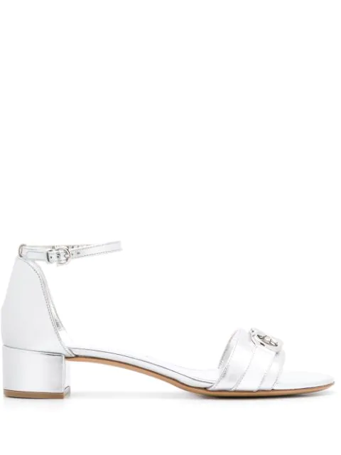 ferragamo silver sandals