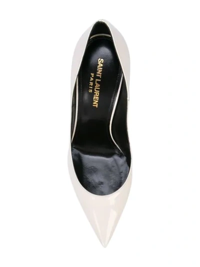 Shop Saint Laurent Zoe Pumps In White