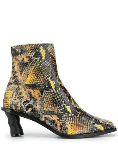 Shop Reike Nen Animal Print Ankle Boots In Orange