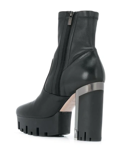 Shop Le Silla Stretch Ankle Boots In Black