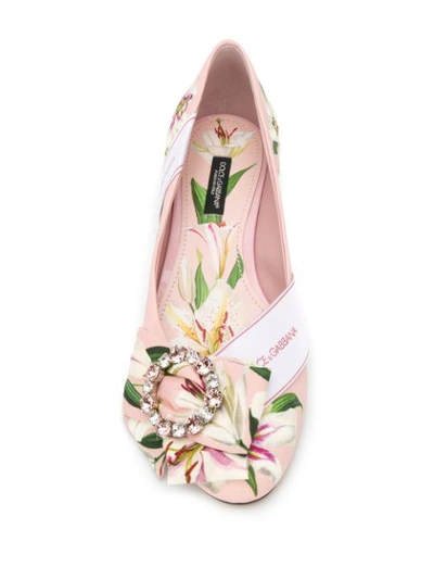 Shop Dolce & Gabbana 'cady' Ballerinas In Hfkk8 Rosa