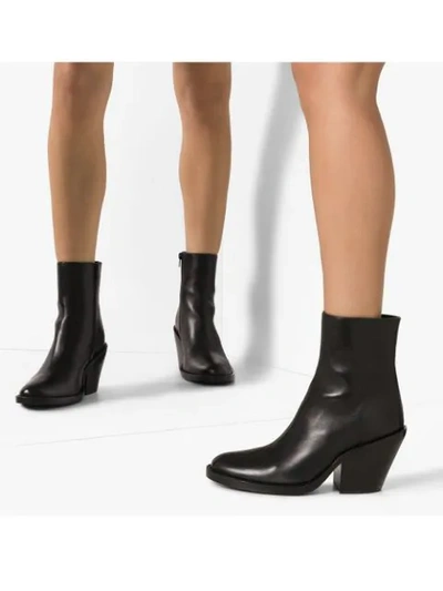 Shop Ann Demeulemeester 80mm Ankle Boots In Black