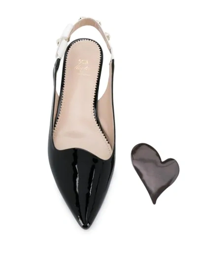 Shop Suecomma Bonnie Solid Open Ballerina Shoes In Black