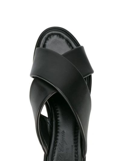Shop Robert Clergerie Crossover Platform Sandals In Black