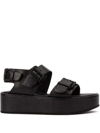 Shop Ann Demeulemeester Platform Sandals In Black