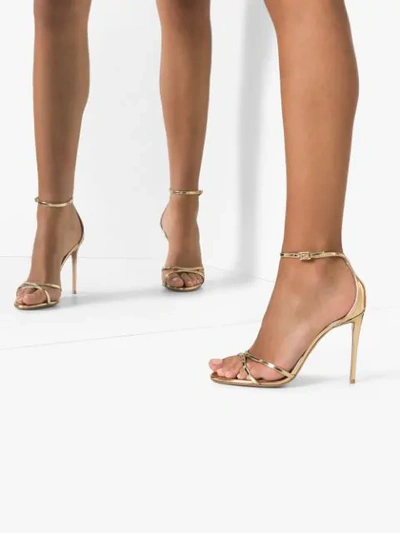 Shop Aquazzura Purist 105mm Sandals In Gold