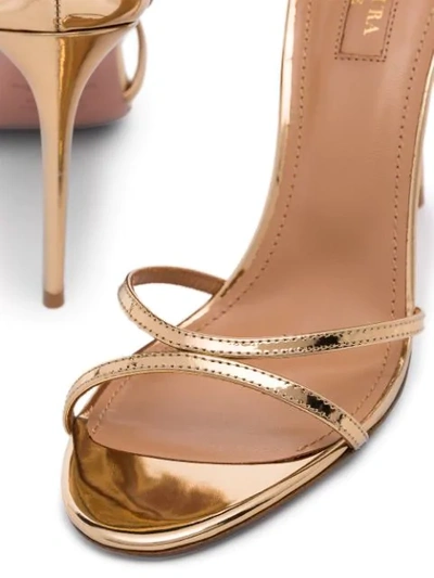 Shop Aquazzura Purist 105mm Sandals In Gold