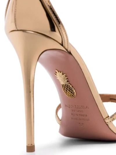 Shop Aquazzura Purist 105mm Sandals In Gold