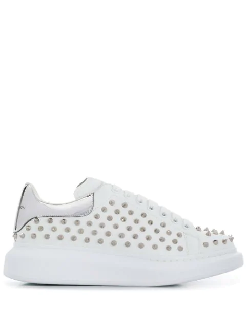 white studded sneakers