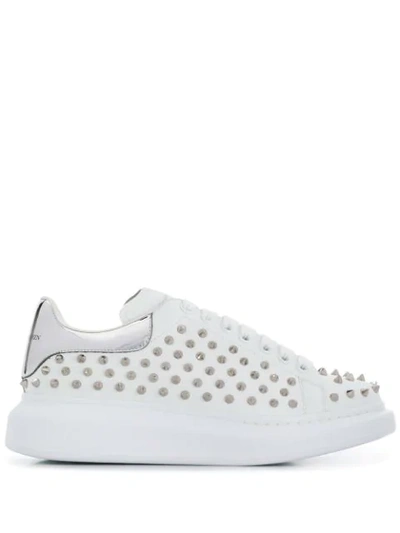 ALEXANDER MCQUEEN SPIKE STUDDED SNEAKERS - 白色