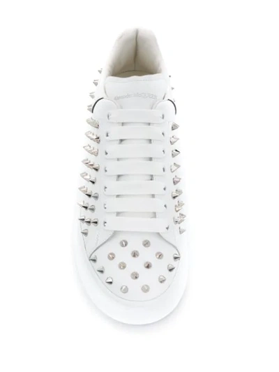 Shop Alexander Mcqueen Spike Studded Sneakers In White
