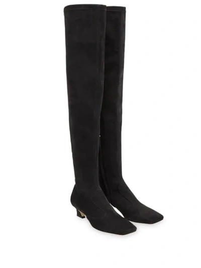 Shop Fendi Ffreedom Thigh-high Boots In Black