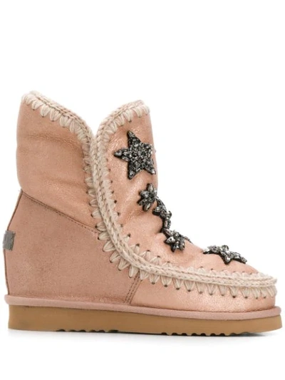 Shop Mou Knitted Detail Boots In Durobe