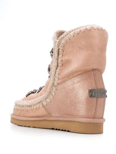 Shop Mou Knitted Detail Boots In Durobe