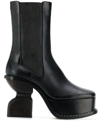 Shop Loewe 105mm Platform Boots In Black