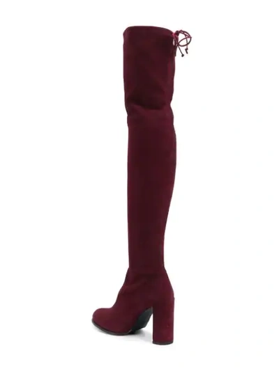Shop Stuart Weitzman Highline Over-the-knee Boots - Red