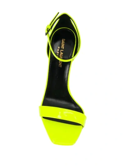 Shop Saint Laurent Amber Sandals In Yellow