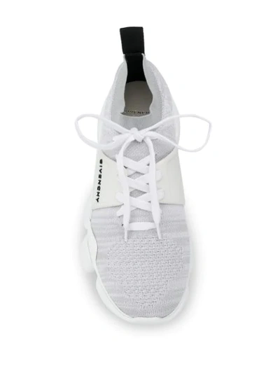 Shop Givenchy Jaw Knit Low Top Sneakers In White