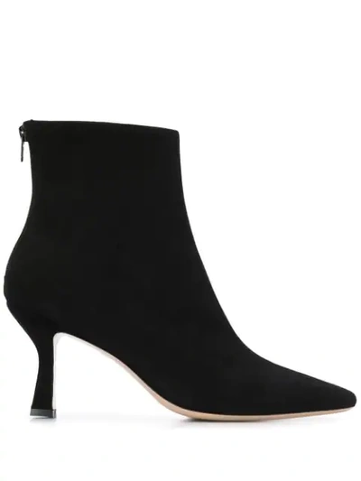 LEQARANT TWO TONE ANKLE BOOTS - 黑色
