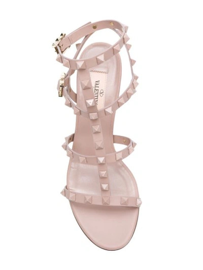 Shop Valentino Rockstud Sandals In Neutrals