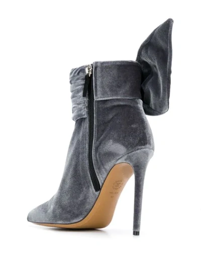 Shop Alexandre Vauthier Yasmin Buckle Boots In Grey