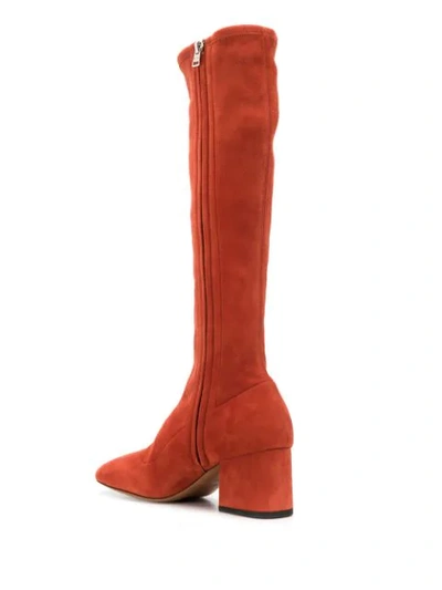 Shop Marni Rachel Calf Boots In Orange