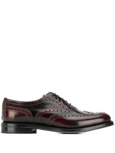 Shop Church's Burwood Wg Oxford Brogues In Red