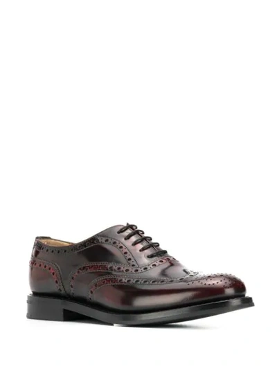Shop Church's Burwood Wg Oxford Brogues In Red