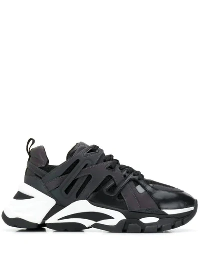 Shop Ash Chunky Fl Sneakers In Black