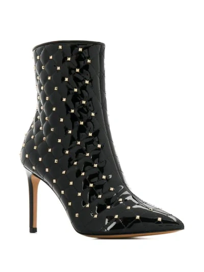 Shop Valentino Quilted Booties In Black