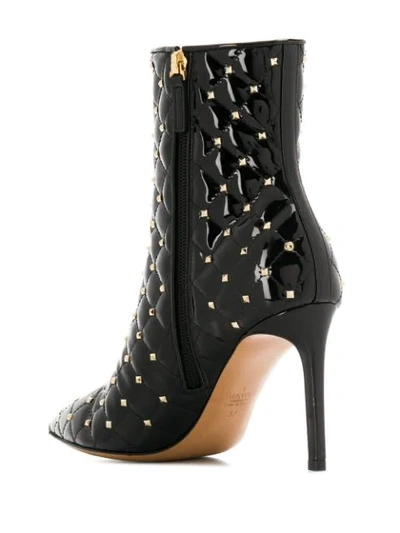 Shop Valentino Quilted Booties In Black