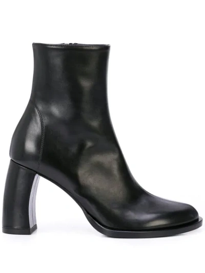 ANN DEMEULEMEESTER ZIPPED ANKLE BOOTS - 黑色