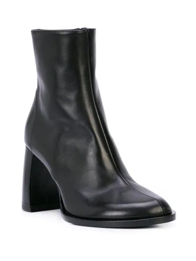 ANN DEMEULEMEESTER ZIPPED ANKLE BOOTS - 黑色