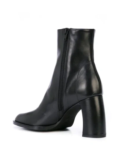 ANN DEMEULEMEESTER ZIPPED ANKLE BOOTS - 黑色