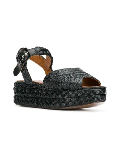 Shop Clergerie Aude Woven Sandals In Black