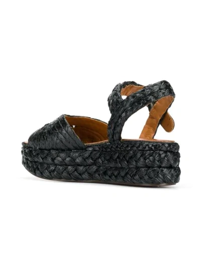 Shop Clergerie Aude Woven Sandals In Black