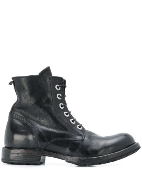 almond toe lace up boots