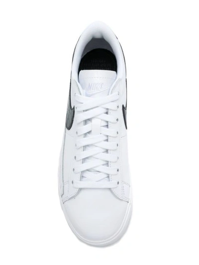 Shop Nike Logo Lace-up Sneakers In White