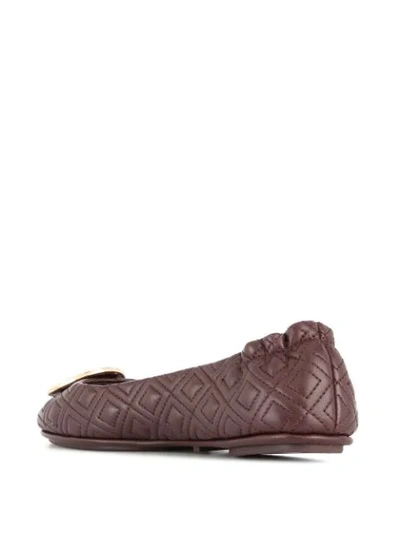 Shop Tory Burch Quilted Minnie Ballerinas In Red