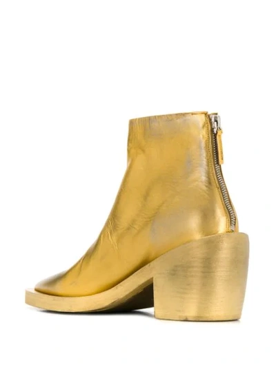 Shop Marsèll Metallic Ankle Boots In Gold