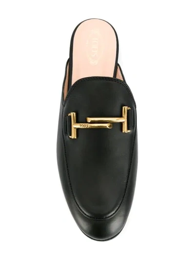 Shop Tod's Double T Mules In Black