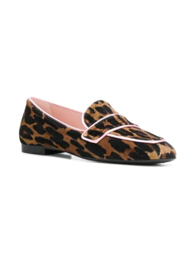Shop Pretty Ballerinas Leopard Print Loafers In Brown