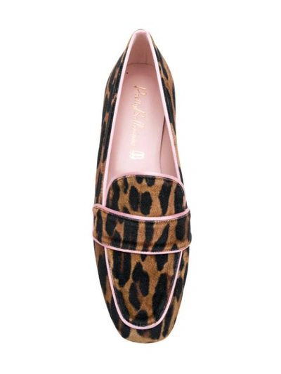 Shop Pretty Ballerinas Leopard Print Loafers In Brown