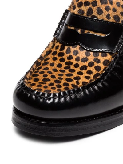 Shop Re/done Winsome Weejuns 80 Leopard In Black