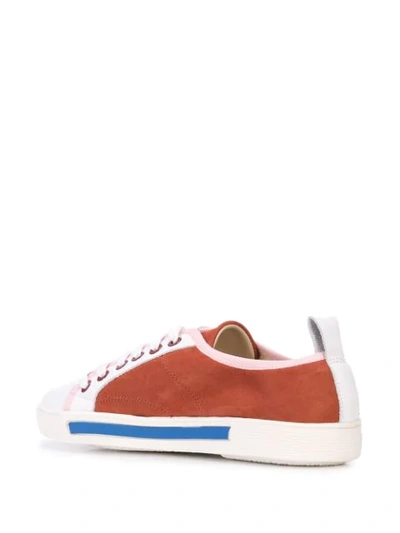 Shop Carven Lace Up Sneakers In Brown